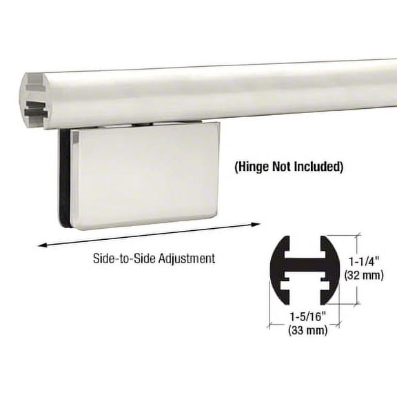 CRL EHK98A Satin Anodized 95" EZ-Adjust Shower Door Header Kit