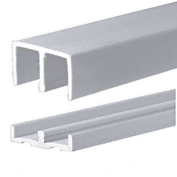 CRL EP13G Gray Plastic Track for 1/2" Sliding Panels