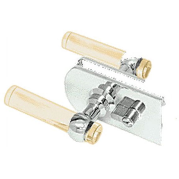CRL EUR605BS Brushed Stainless Center Housed Lever Latch With European Keyhole Style Lock
