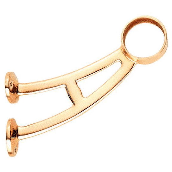 CRL FRBB15PB Polished Brass Bar Foot Railing Bracket for 1-1/2" Tubing