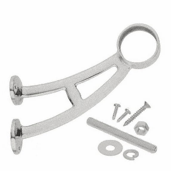 CRL FRBB20BS Brushed Stainless Bar Foot Railing Bracket for 2" Tubing