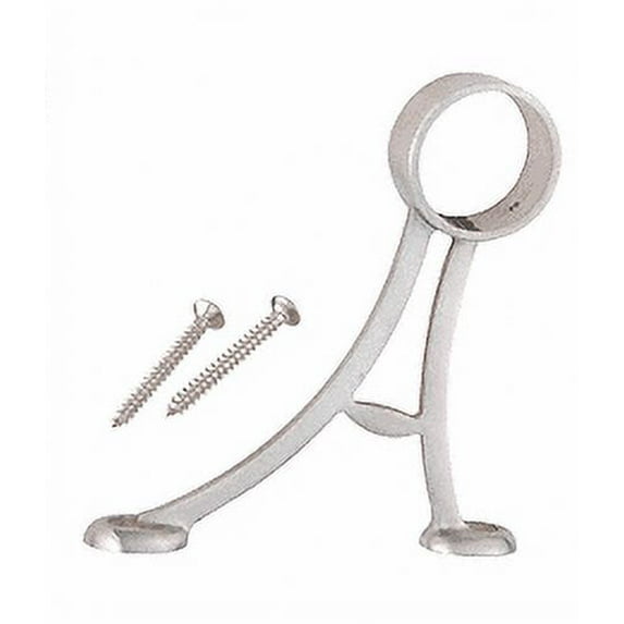 CRL FRFB15BS Brushed Stainless Floor Mount Foot Railing