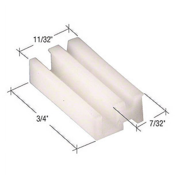 CRL G3100 3/8" Wide Nylon Sliding Window Bottom Guide for Alenco Windows - pack of 4