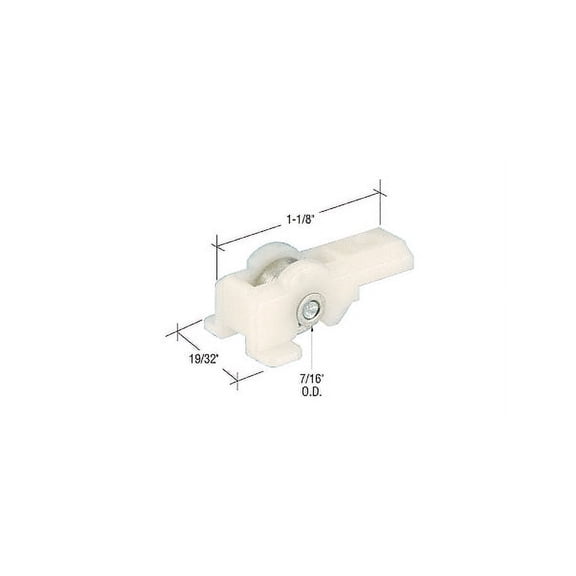 CRL G3167 7/16" Flat Edge Steel Window Roller with 19/32" Housing for Pennco Windows
