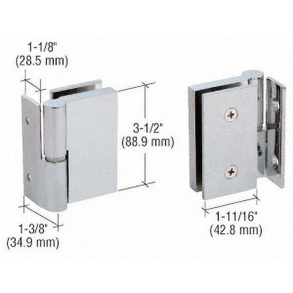 CRL GH037RBS 316 Brushed Stainless Single Acting Right Hand Wall-to-Glass Gate Hinge