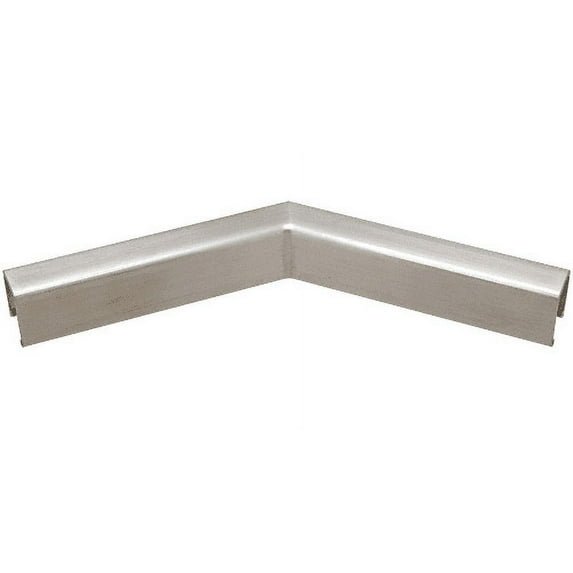 CRL GRUC5H3BS Brushed Stainless U-Channel 135 Degree Horizontal Corner for 1/2" Glass Cap Railing