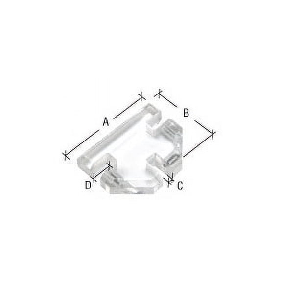 CRL HGC338 Clear Acrylic 3-Way Heavy Glass Connector for 3/8" Glass