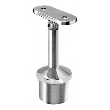 CRL HR20ASPS Polished Stainless Post Mounted Adjustable Flat Saddle Hand Rail Supports
