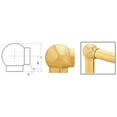 thumbnail image 1 of CRL HR20BHPB Polished Brass 3-5/16" Ball Type Elbow for 2" Tubing, 1 of 4