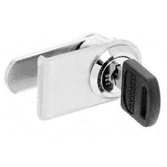 CRL LK22KA Chrome Right Hand Lock for Cabinet Swinging Glass Door - Keyed Alike