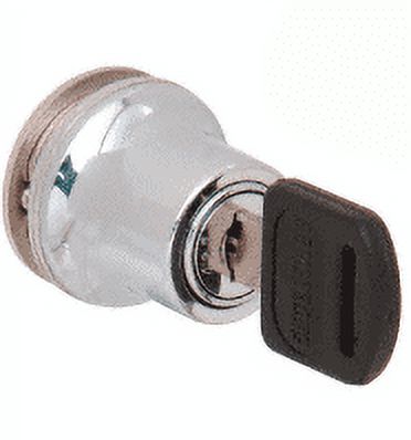 CRL LK50 Polished Chrome Lock for Cabinet Glass Door