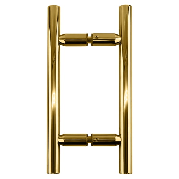 CRL LP6X6BR Polished Brass 6" Ladder Style Back-to-Back Pull Handle