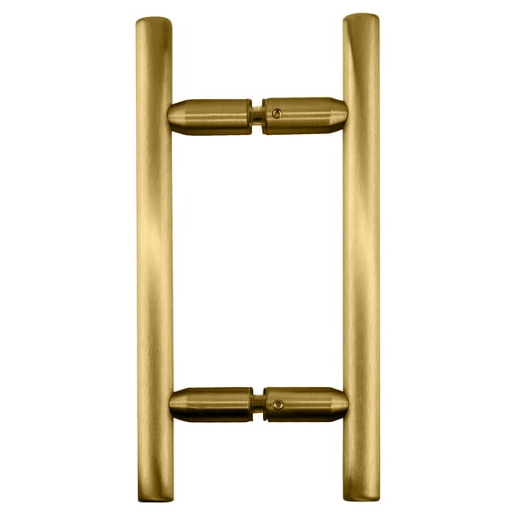 CRL LP6X6SB Satin Brass 6" Ladder Style Back-to-Back Pull Handle