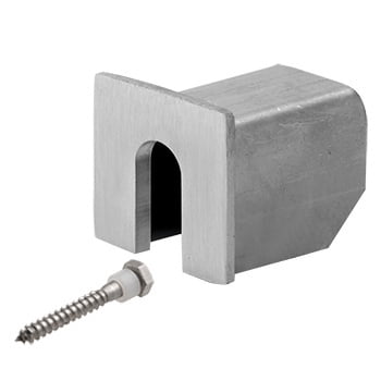 CRL LRC10SECBS 316 Brushed Stainless Stabilizing End Cap for LC10 Series Cap Rail