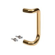 CRL M17483 8" Polished Brass Solid Offset Pull Handle
