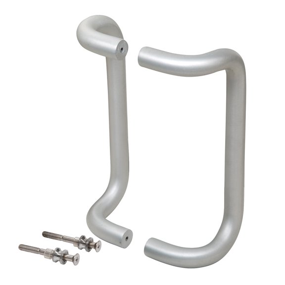 CRL M21741028 10" Clear Anodized Offset Pull Handles Back-to-Back