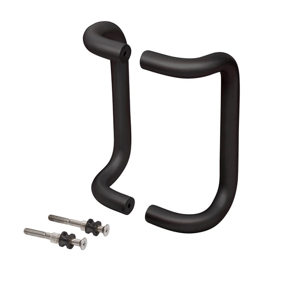 CRL M2174810B 8" Dark Bronze Offset Pull Handles Back-to-Back