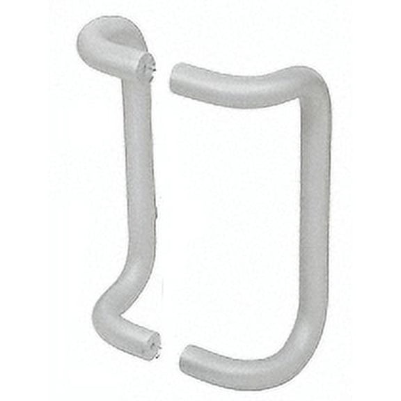 CRL M2174828 8" Clear Anodized Offset Pull Handles Back-to-Back