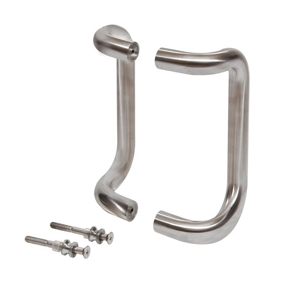 CRL M2174832D 8" Brushed Stainless Offset Pull Handles Back-to-Back