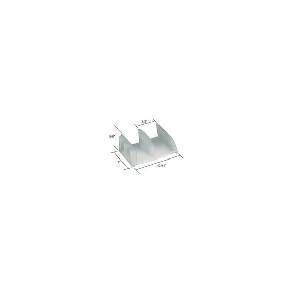 CRL M6058B 1-9/16" Wide Tub Enclosure Sliding Door Bottom Guide - Bulk 20 Pack