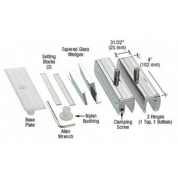 CRL MA01CH Polished Chrome Madrid Series Hinge Kit