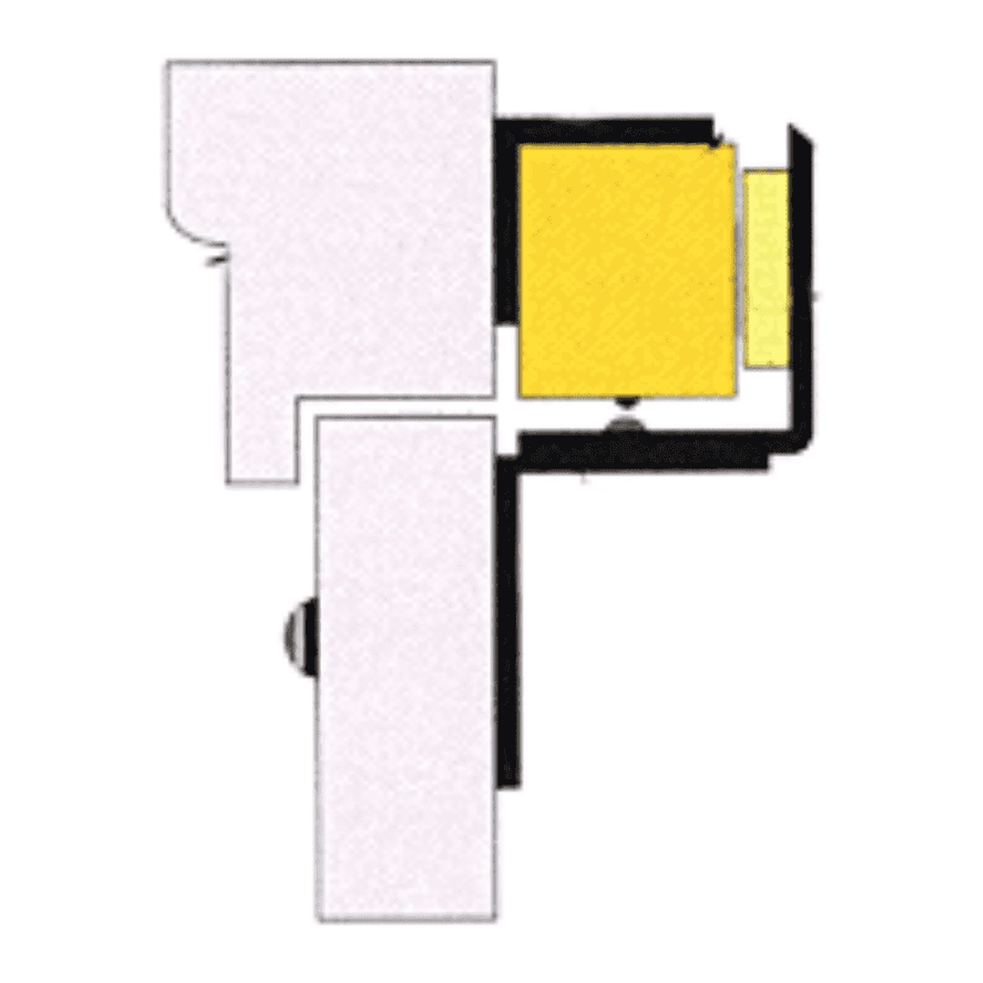 CRL MLBR26 'Z' and 'L' Magnetic Lock Mounting Brackets for in-Swing Door