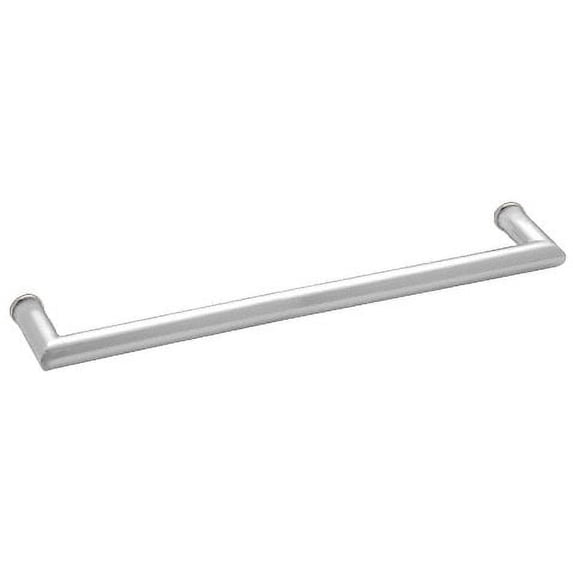 CRL MT24SC Satin Chrome 24" MT Series Round Tubing Mitered Corner Single-Sided Towel Bar