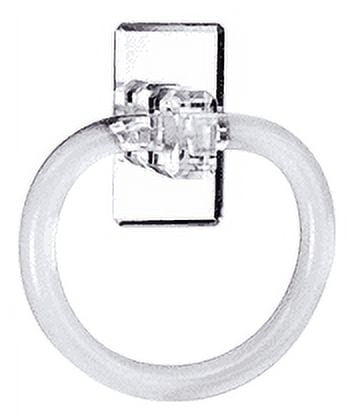 CR Laurence MTBC24 Clear Acrylic Mirrored Towel Bar - 24 Inch, Adhesive Mount, 3/4" Diameter