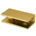thumbnail image 1 of CRL NDC4BR Polished Brass No-Drill Fixed Panel Glass Clamp, 1 of 5