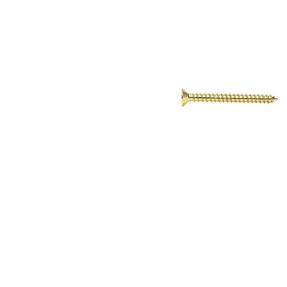 CRL P102SB Satin Brass 10 x 2" Wall Mounting Flat Head Phillips Sheet Metal Screws - pack of 10