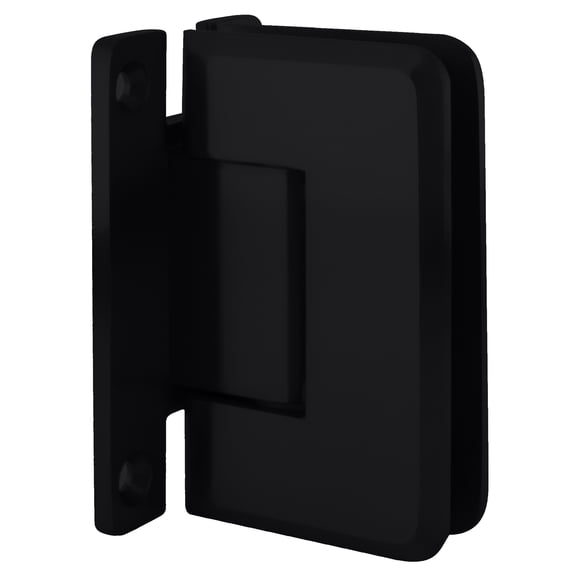 CRL P1N037MBL Matte Black Pinnacle 037 Series Wall Mount 'H' Back Plate Hinge