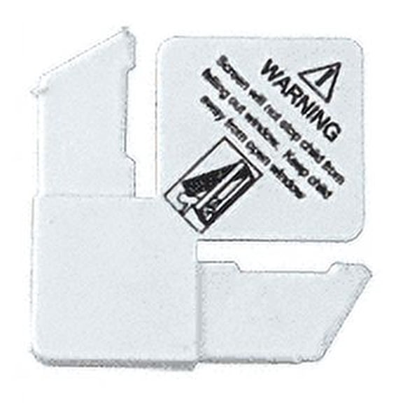 CRL PL5W-XCP100 CRL White 7/16" Plastic Square Cut Screen Corner With Warning - pack of 100