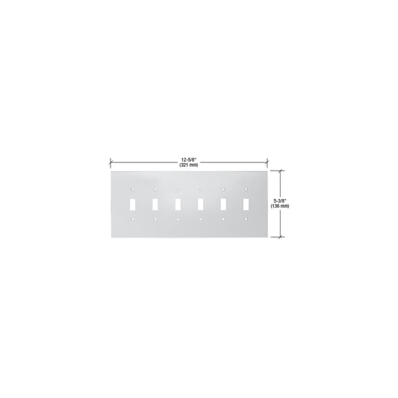 CRL PMP601 Clear Six Gang Toggle Acrylic Mirror Plate