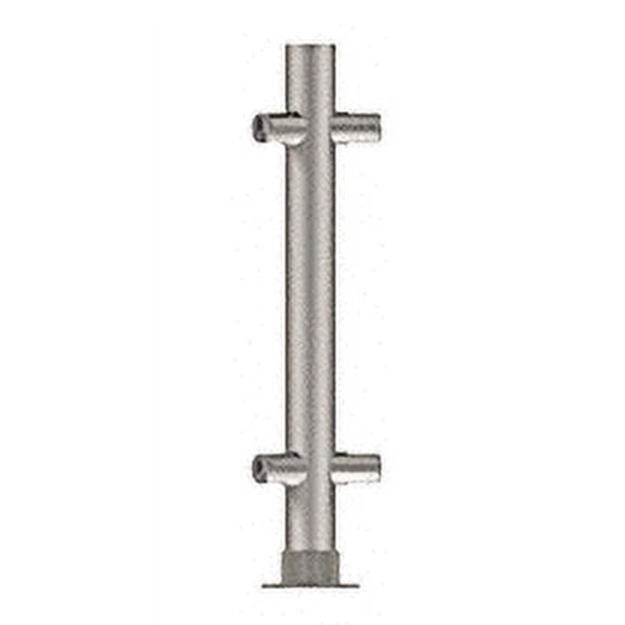 CRL PP45ABS Brushed Stainless 18" High 1-1/2" Round PP45 Contemporary Series Straight Front Counter/Partition 135 Degree Post