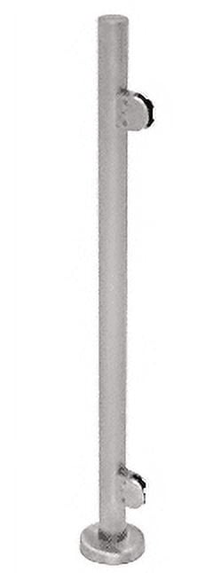 CRL PR36EBS Brushed Stainless 36" Steel Round Glass Clamp End Post Railing Kit