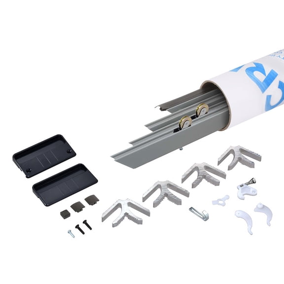 CRL PS13436 Gray 37" x 81" K.D. Screen Door Kit- Steel Rollers