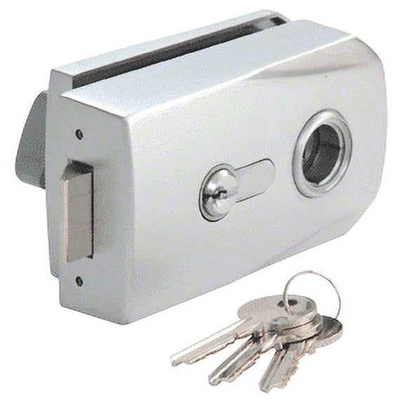 CRL PTH310A Clear Anodized Glass Mount Lever Lock for Metal Frame Doors