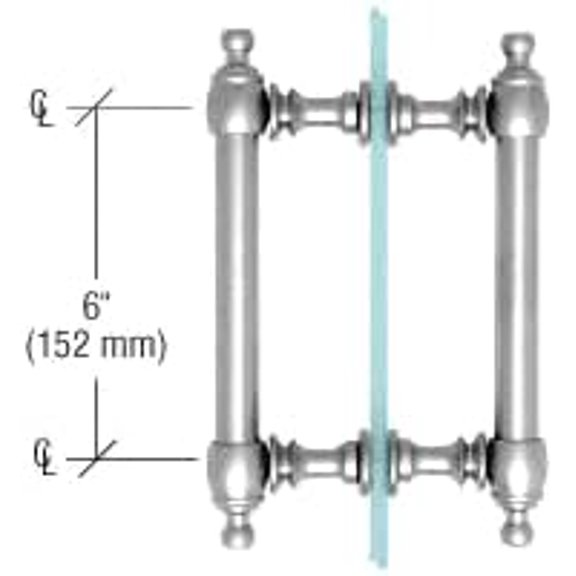 CRL Polished Chrome 6" Colonial Style Back-to-Back Pull Handle$$Tools & Hardware Other
