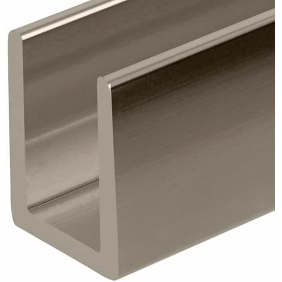 CRL Polished Nickel Frameless Shower Door Aluminum Deep U-Channel for 3/8" Thick Glass - 95 in long$$Tools & Hardware Other