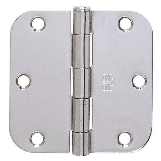 CRL R35826 Brite Chrome 3-1/2" x 3-1/2" Residential Hinge 5/8" Radius