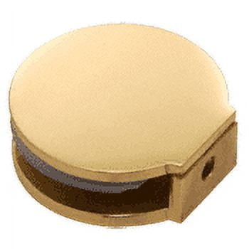 CRL RC79BR Polished Brass Round Fixed Panel U-Clamp