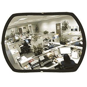 CRL RM3312X18 12" x 18" Rectangular Heavy-Duty Clear Glass Convex Mirror
