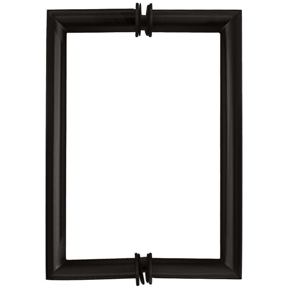 CRL RM6X60RB 6" Oil Rubbed Bronze RM Series Flat Outside Surface/Round Tubing Inside Back-to-Back Pull Handle