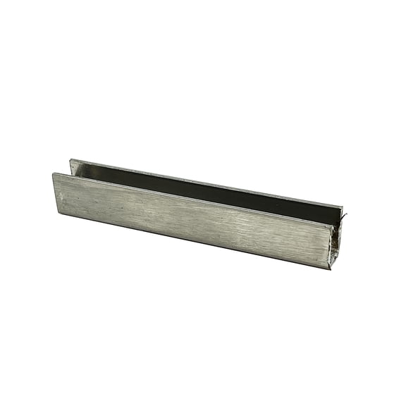CRL SAC14BS98 Brushed Stainless 1/4" Radiused Back U-Channel - 98" Stock Length