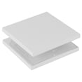 thumbnail image 1 of CRL SCU4W White Square Style Hole-in-Glass Fixed Panel U-Clamp, 1 of 6
