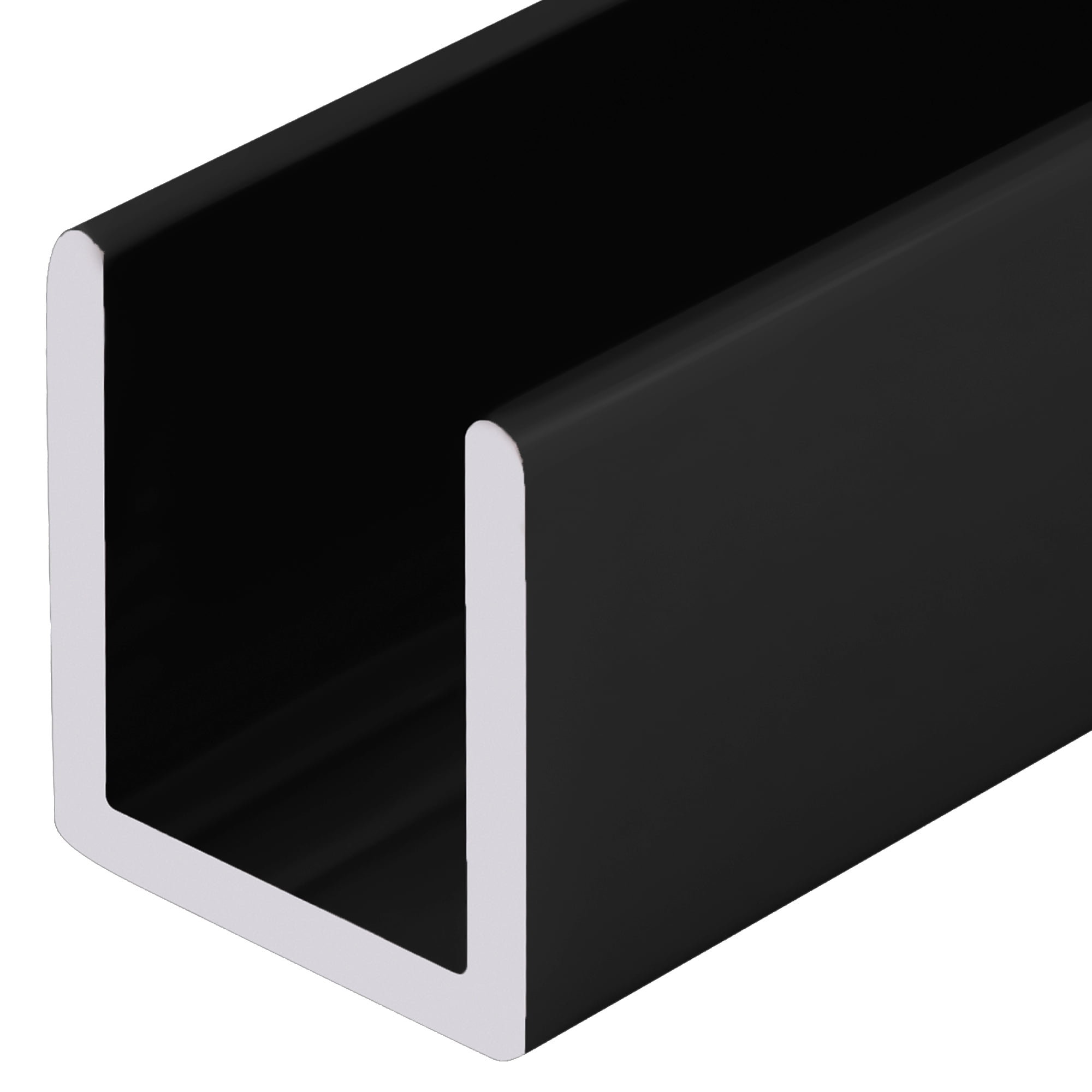 CRL SDCD12BL Black 1/2" Fixed Panel Shower Door Deep UChannel 95