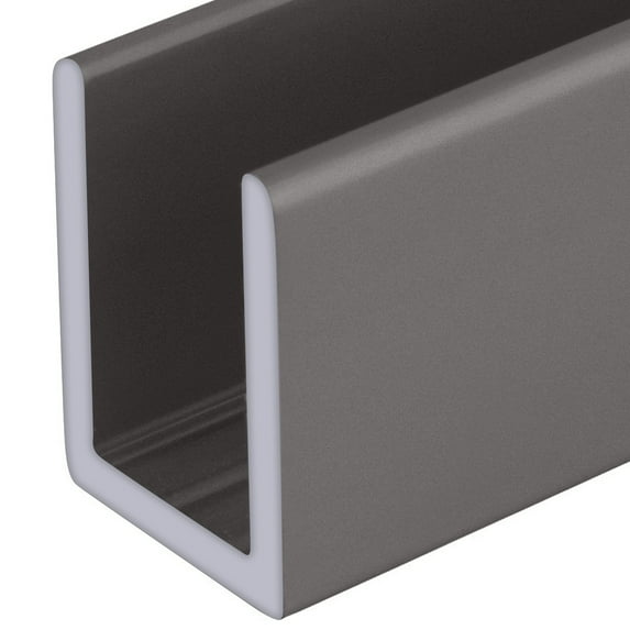 CRL SDCD38SN Satin Nickel 3/8" Fixed Panel Shower Door Deep U-Channel - 95"