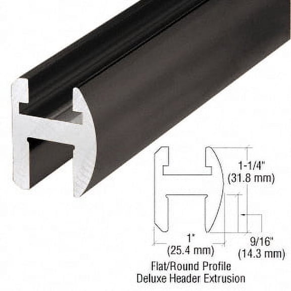 CRL SDH6600RB Oil Rubbed Bronze 66" Deluxe Shower Door Header Kit
