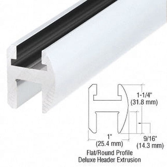 CRL SDH980A Satin Anodized Deluxe Shower Door Header Kit - 95"