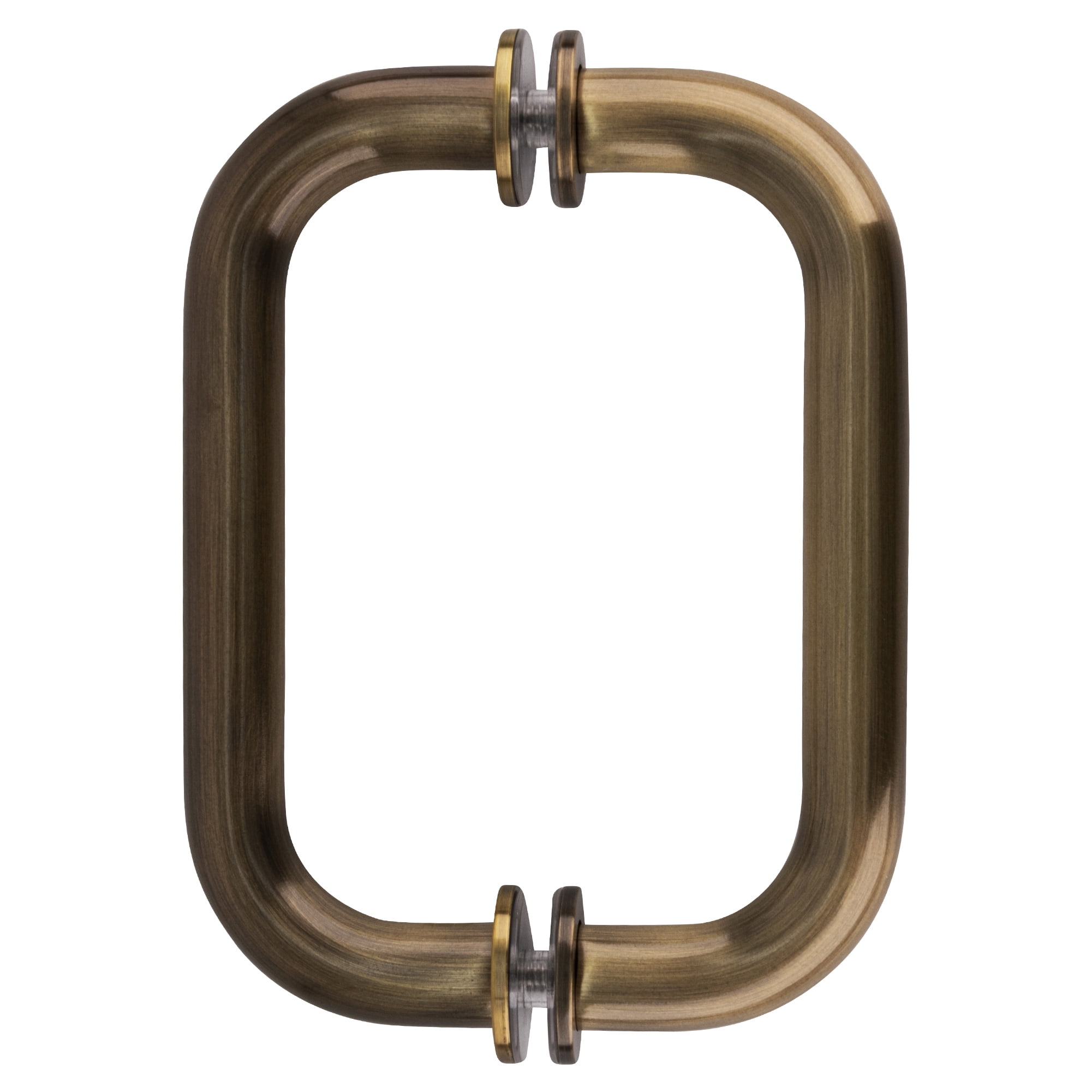 CRL SDPR6ABR Antique Brass 6" Tubular Back-to-Back 3/4" Diameter Shower Door Pull Handles